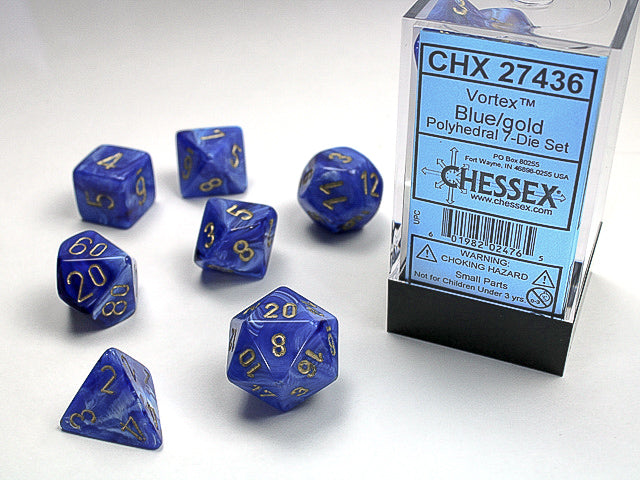 Blauw met gouden dobbelstenen van Chessex