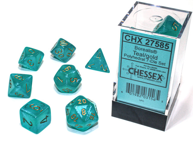 Turquoise dobbelstenen van Chessex